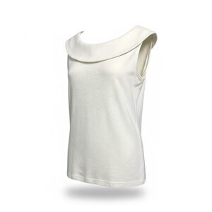 Rafaella Ivory Professional Top, Sleeveless 100% soft cotton